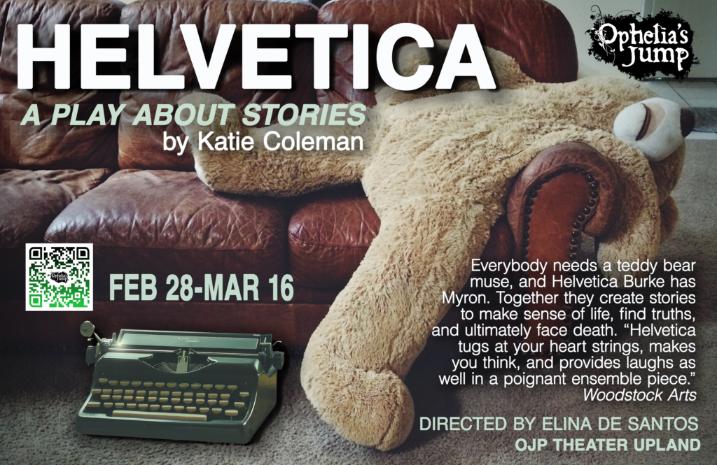 Helvetica Poster a play about stories feb 25 march 15